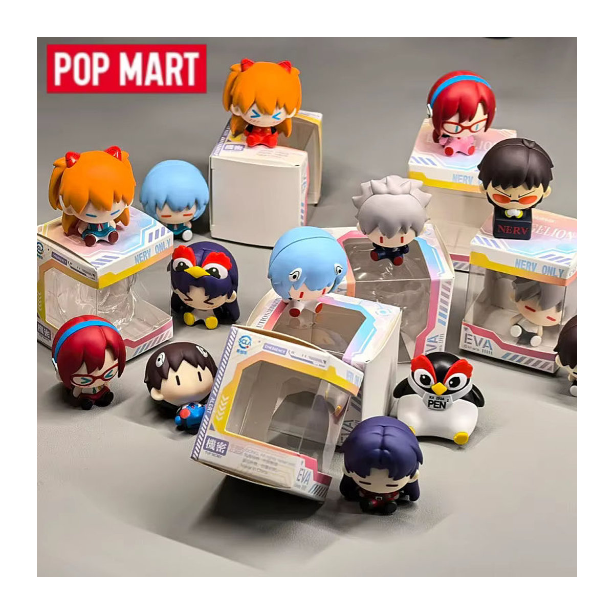 Popmart Gong Eva Neon Genesis Evangelion Super Mini Figur Blind Box als magnetische Dekoration für Kühlschrank oder Schreibtisch, mehrfarbig - Bild 4