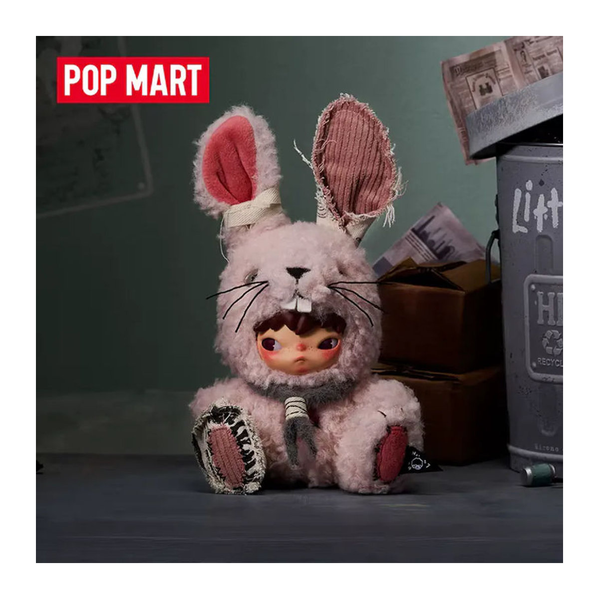 POPMART Hirono Little Hare Blindbox Anime-Figur Schwarz als Sammlermodell und Dekoration - Bild 2