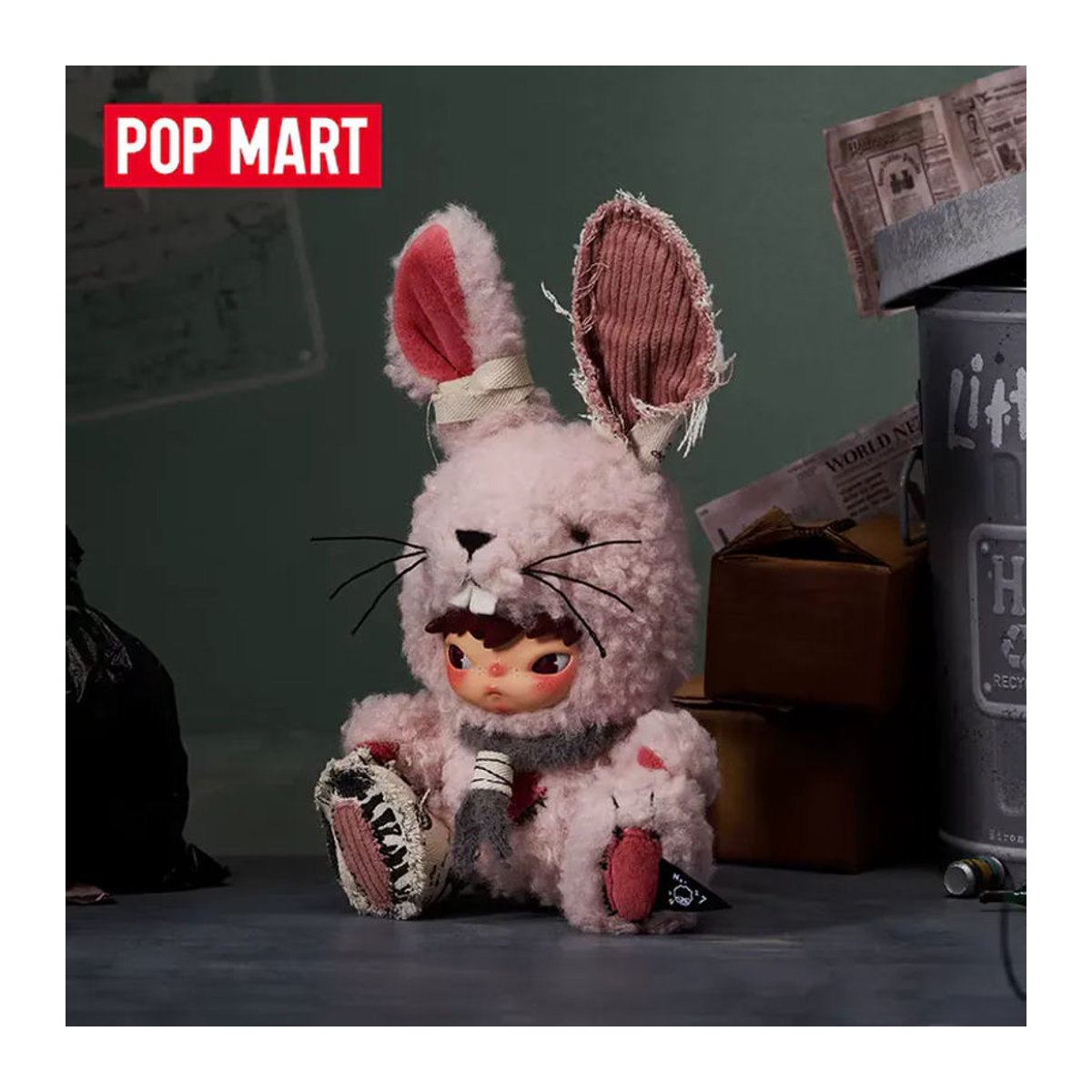 POPMART Hirono Little Hare Blindbox Anime-Figur Schwarz als Sammlermodell und Dekoration - Bild 3