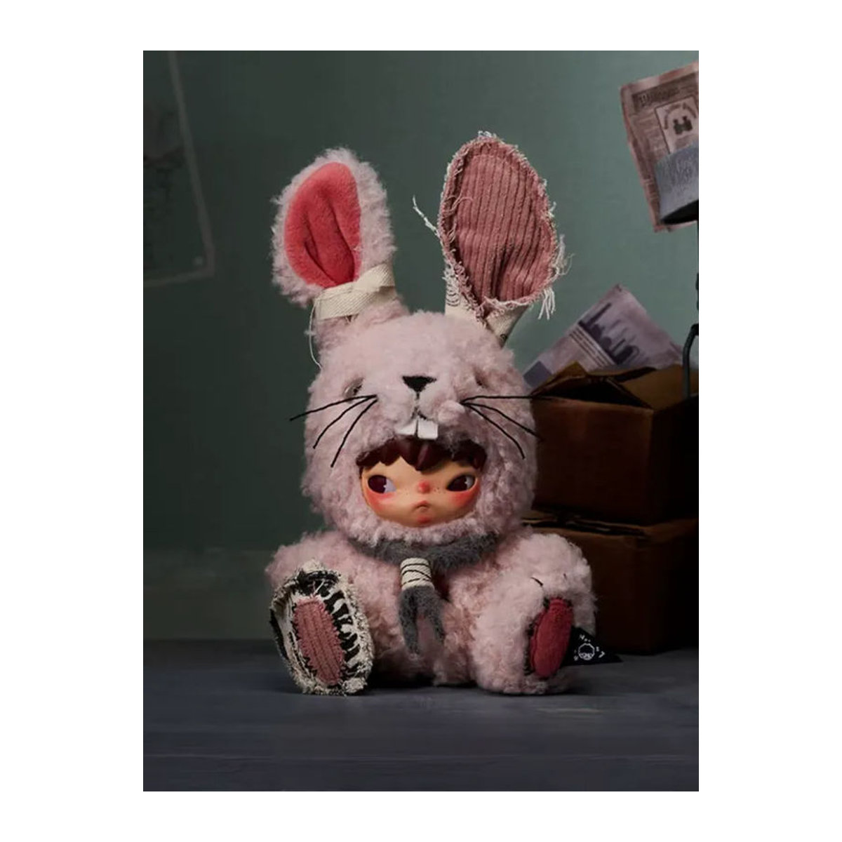 POPMART Hirono Little Hare Blindbox Anime-Figur Schwarz als Sammlermodell und Dekoration - Bild 6