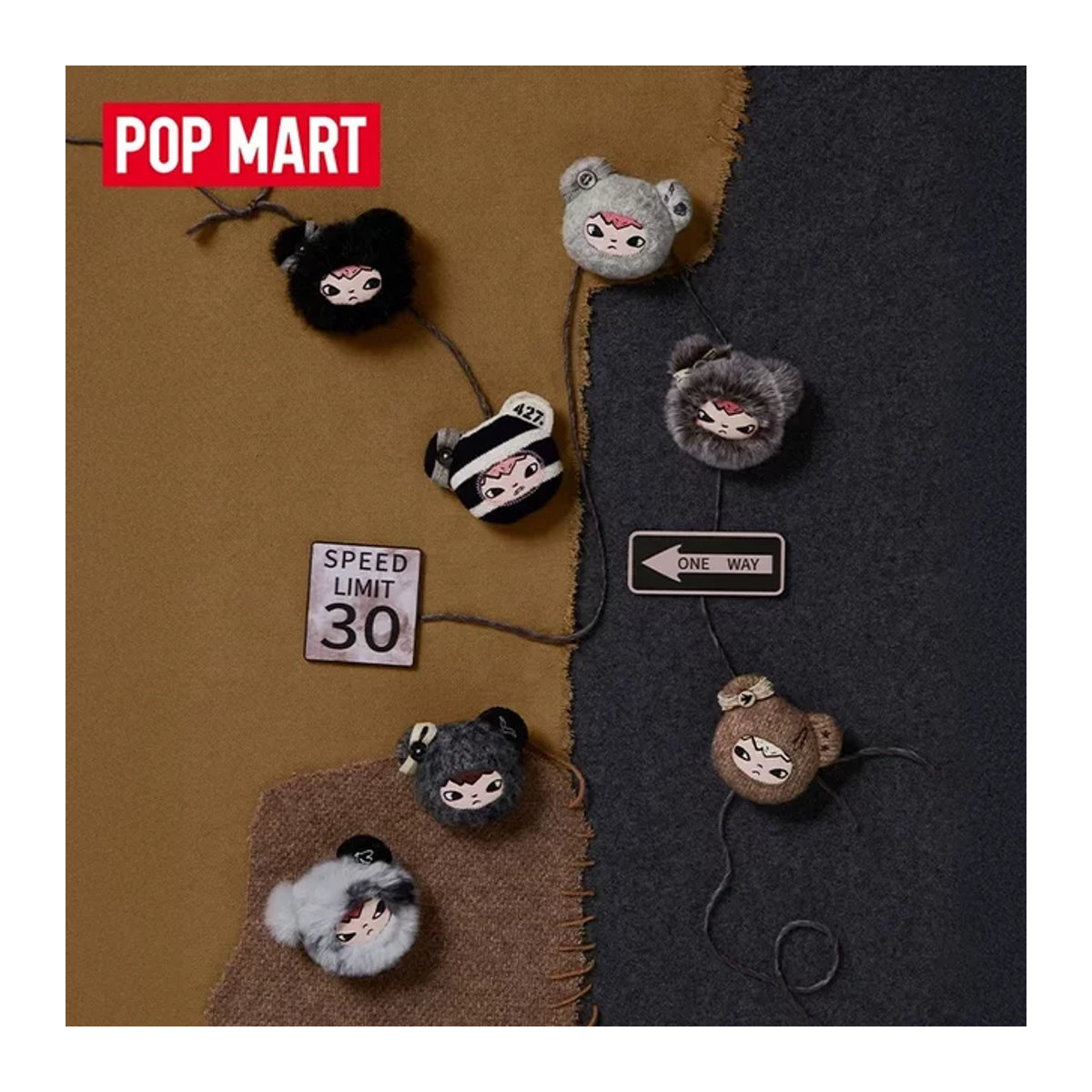 POPMART HIRONO Road Journal 0427 Serie Blind Box Mystery Box Anime Figur als Desktop-Ornament in Grau und Mehrfarbig - Bild 1
