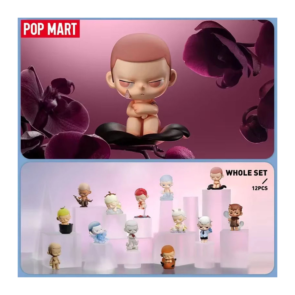 POPMART KUBO Atmen In Serie Blind Box Mystery Box Mehrfarbige Anime Figur aus Kunststoff als Desktop Ornament und Sammlerstück - Bild 1
