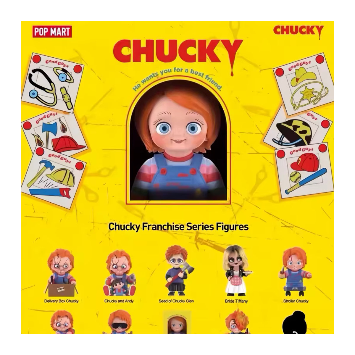 POPMART Original Chucky Ghost Return Serie Blind Box Anime Figur aus Kunststoff, mehrfarbig - Bild 3