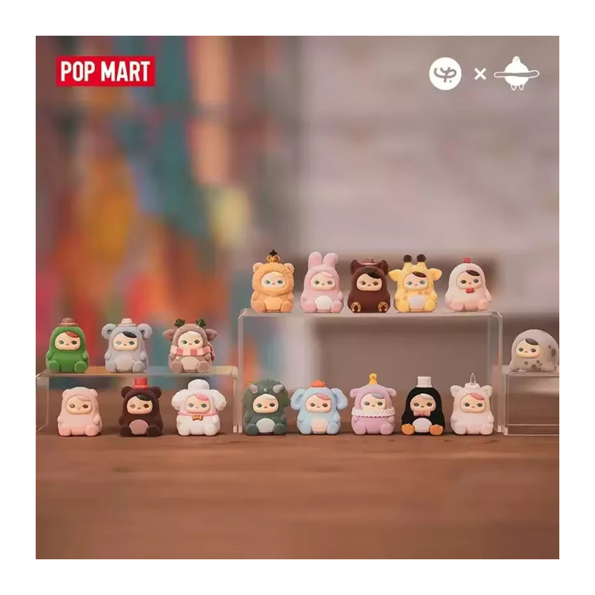 POPMART PUCKY ANIMAL BEANIES Blind Box Serie – Niedliche Anime Tier Figuren aus Kunststoff in Rosa als Desktop Ornament und Sammlerstück - Bild 2