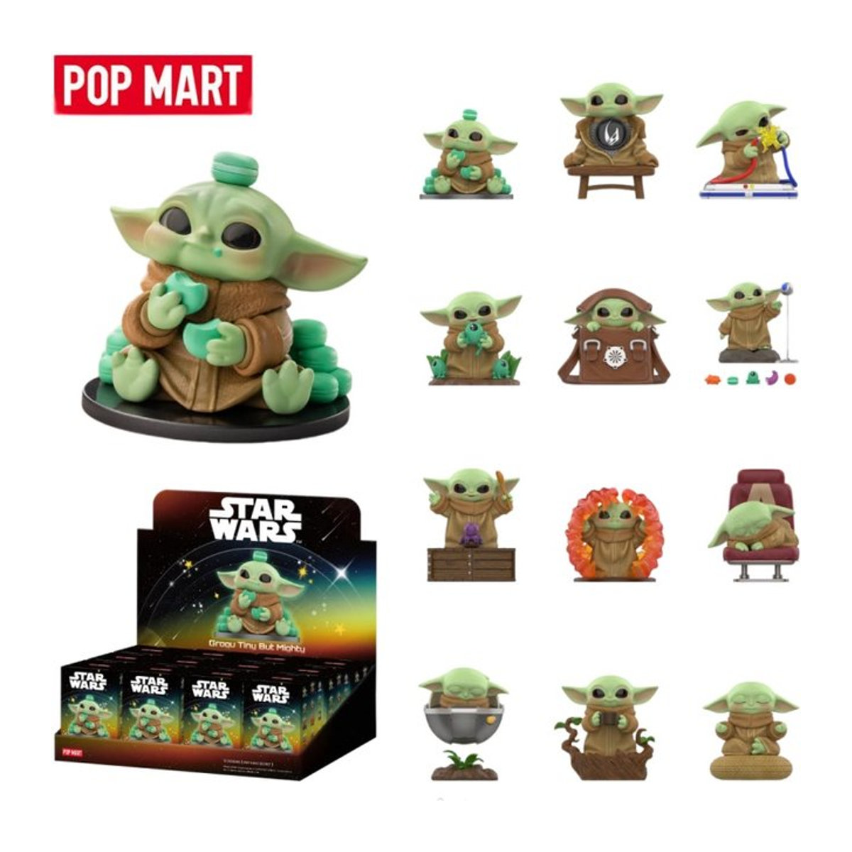 Popmart Star Wars Grogu Tiny But Mighty Serie Blind Box Actionfigur in Grün - Bild 1
