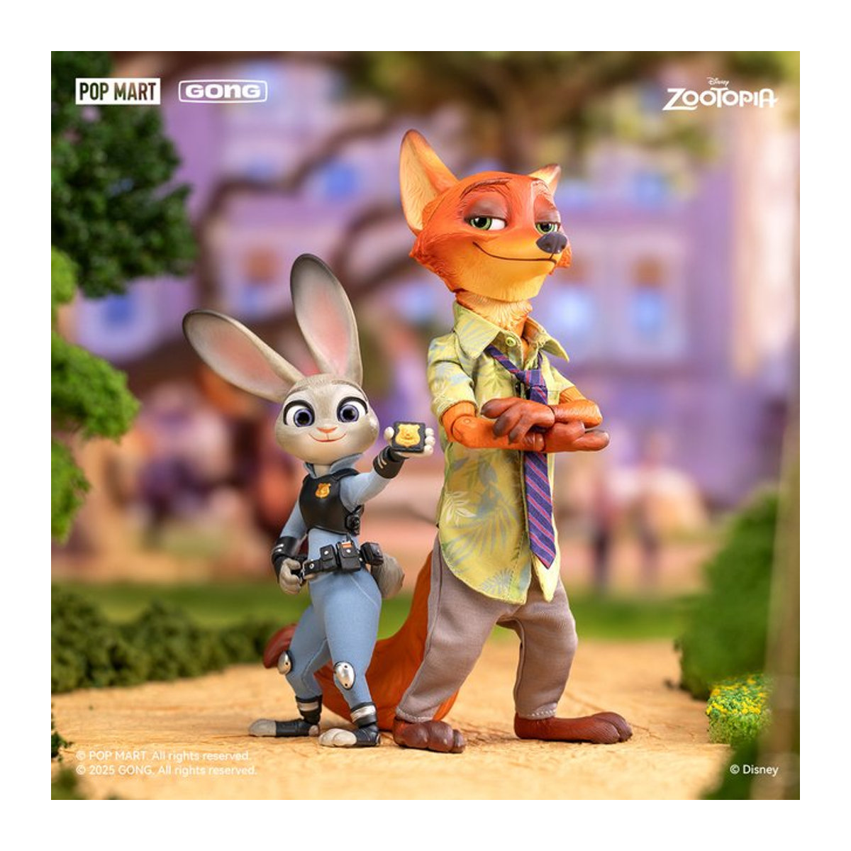 Popmart Zootopia Mobile Puppetry Judy Nick Mr. Big Umhang-Set aus Kunststoff, mehrfarbig - Bild 1