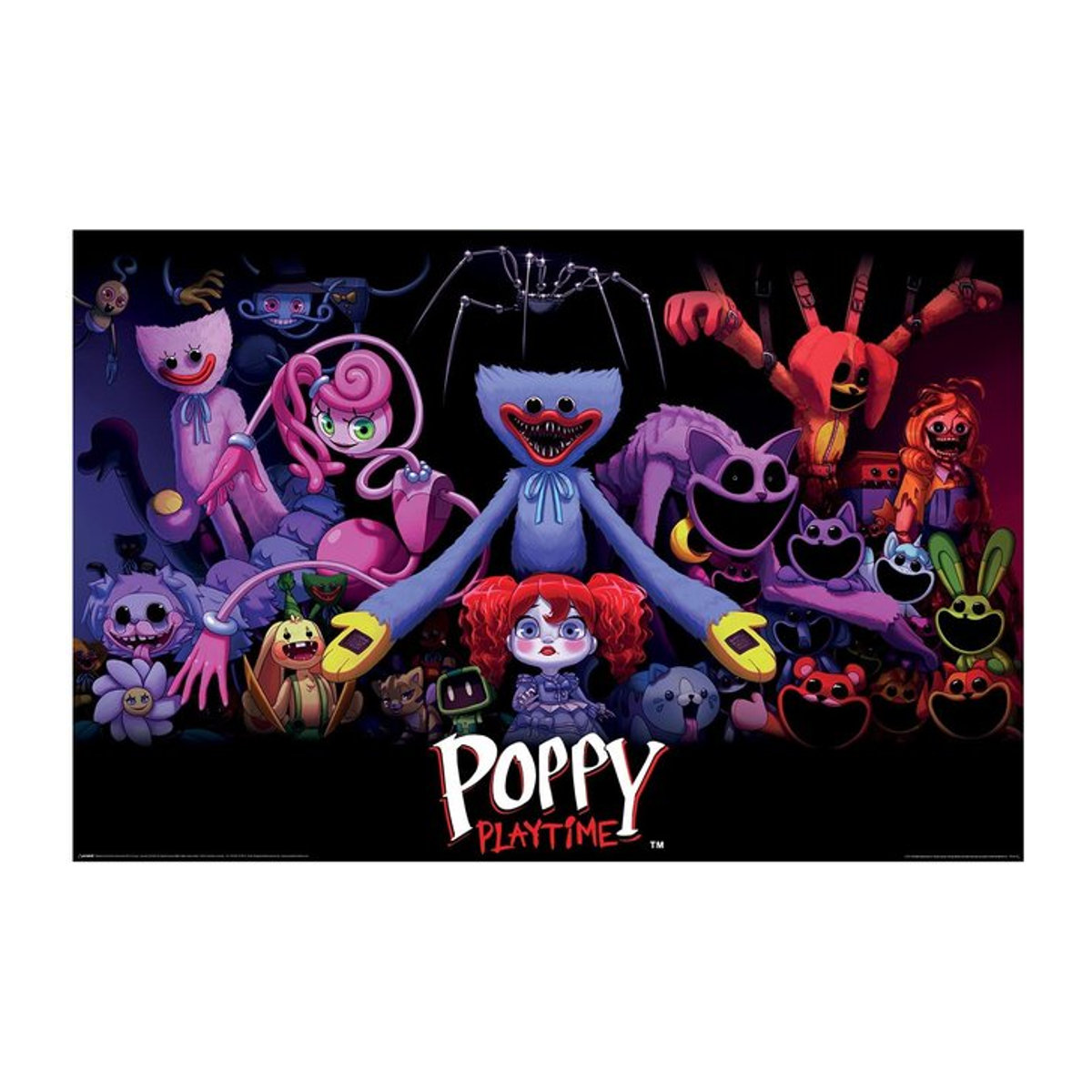 Poppy Playtime Maxi Poster mehrfarbig schwarz B: 91.5 cm x H: 91.5 cm - Bild 1