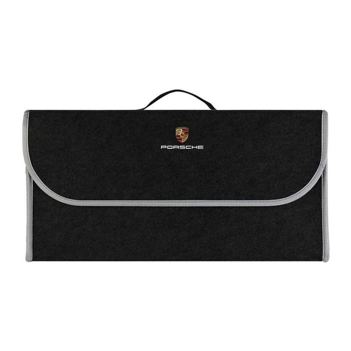 Porsche Auto Kofferraum Organizer Aufbewahrungsbox Tasche für Werkzeug in Grau und Schwarz - Bild 1