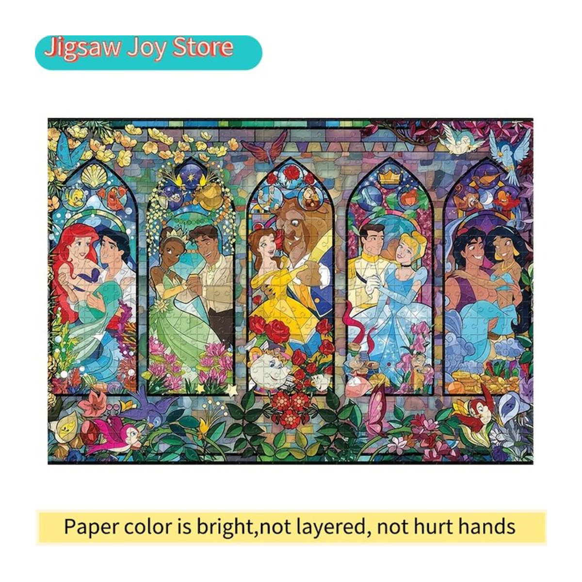 Potdemiel 1000-teiliges Puzzle mit Cartoon-Charakteren Prinzessin und Prinz, mehrfarbig, rechteckig - Bild 1