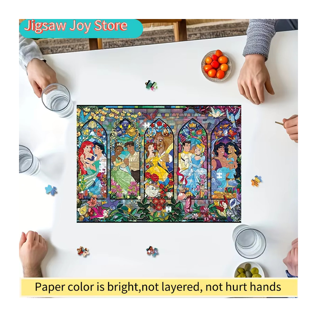 Potdemiel 1000-teiliges Puzzle mit Cartoon-Charakteren Prinzessin und Prinz, mehrfarbig, rechteckig - Bild 3