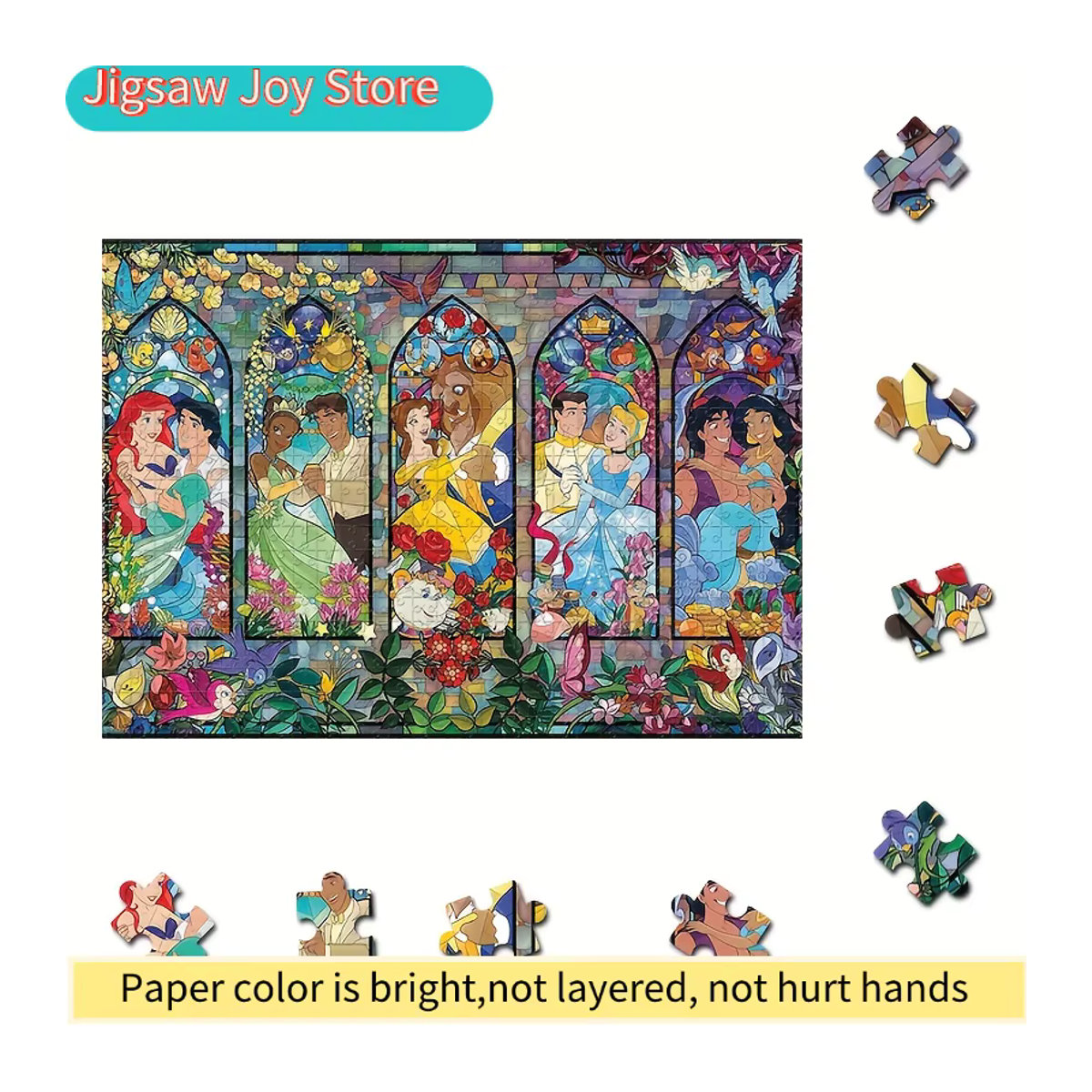 Potdemiel 1000-teiliges Puzzle mit Cartoon-Charakteren Prinzessin und Prinz, mehrfarbig, rechteckig - Bild 4