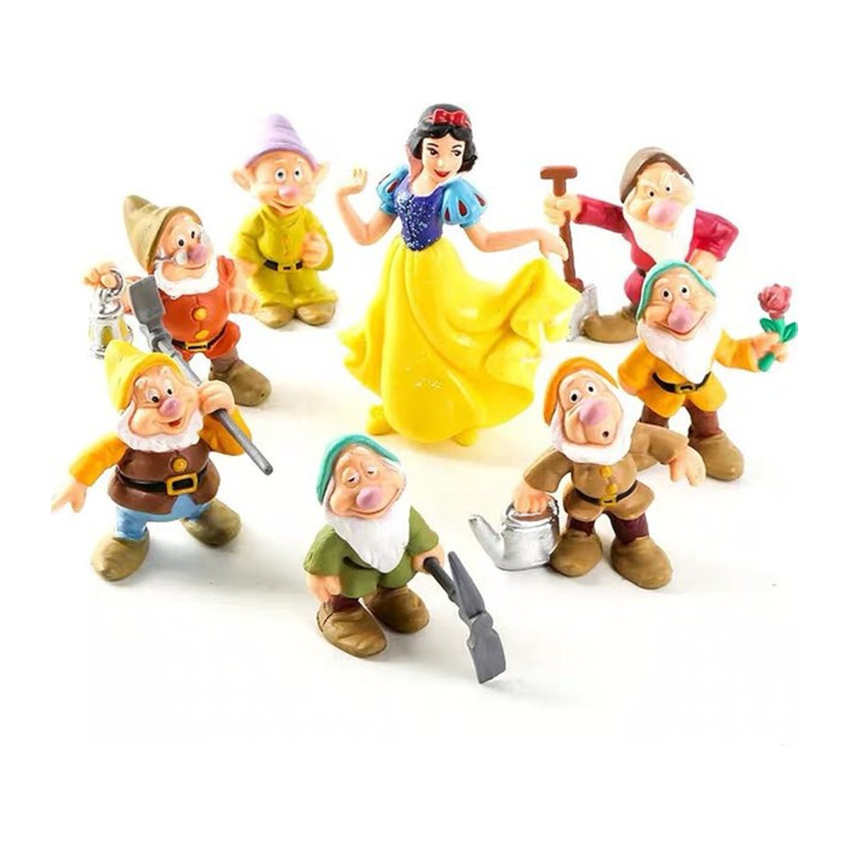 Potdemiel 8-teiliges Figurenset Schneewittchen und die sieben Zwerge aus Kunstharz, mehrfarbig - Bild 1