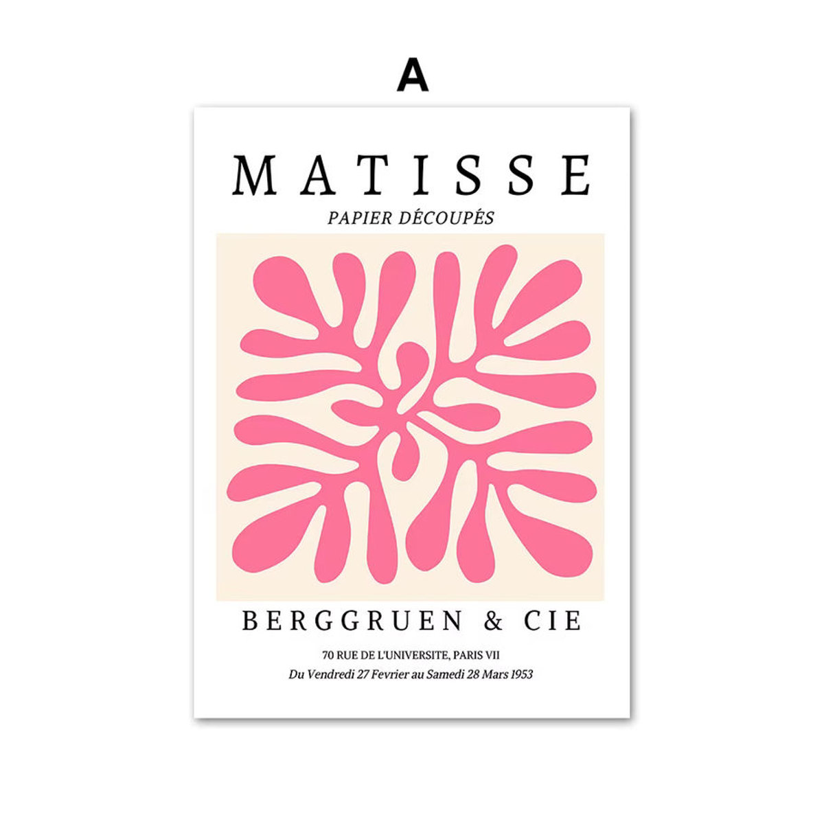 Potdemiel Abstrakte Leinwandmalerei Matisse Blumenmarkt und Porträt Mädchen in Mehrfarbig Modernem Design für deine Wanddekoration - Bild 1