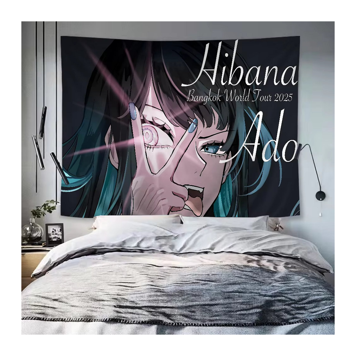 Potdemiel Ado Kyogen X Uta Anmie Wandteppich in Mehrfarbig mit Mandala und böhmischem Design, B/H: 70 x 70 cm - Bild 2