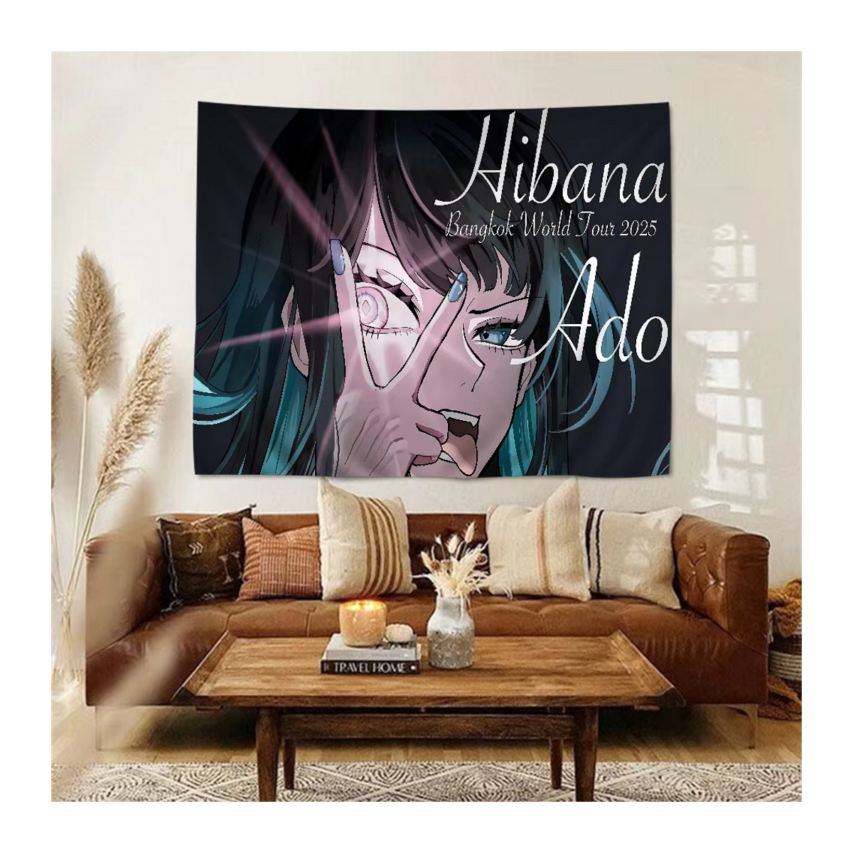 Potdemiel Ado Kyogen X Uta Anmie Wandteppich in Mehrfarbig mit Mandala und böhmischem Design, B/H: 70 x 70 cm - Bild 4