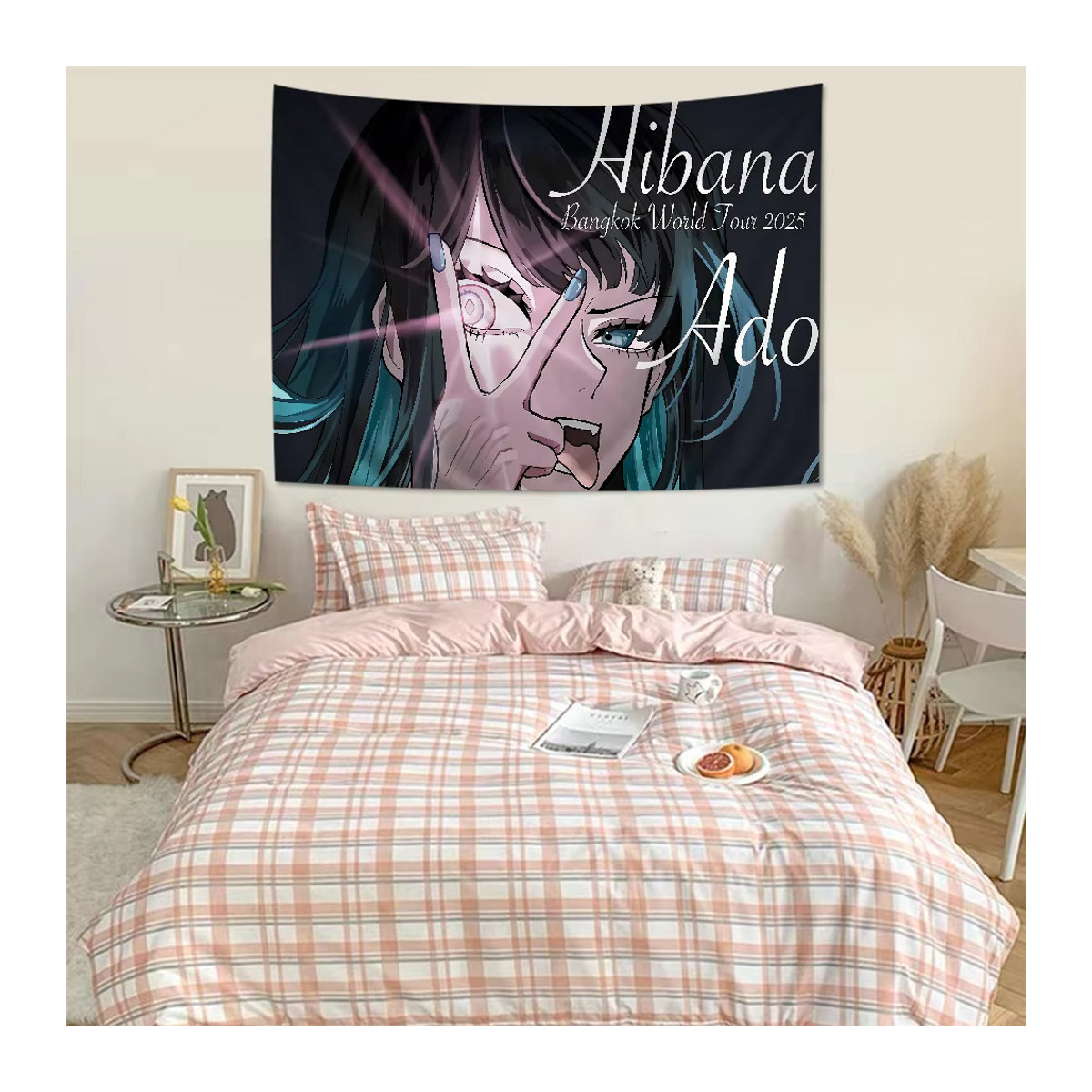 Potdemiel Ado Kyogen X Uta Anmie Wandteppich in Mehrfarbig mit Mandala und böhmischem Design, B/H: 70 x 70 cm - Bild 5
