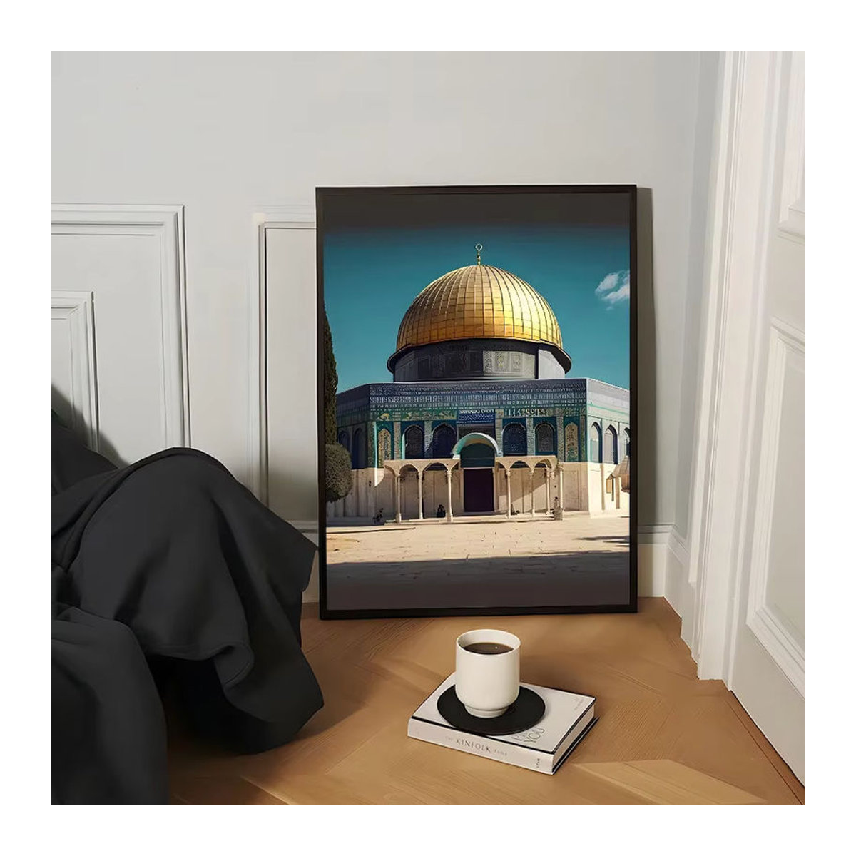 Potdemiel Al Aqsa Moschee Leinwand Wandbild Mehrfarbig Orientalische Kunst Dekoration im Hochformat - Bild 5