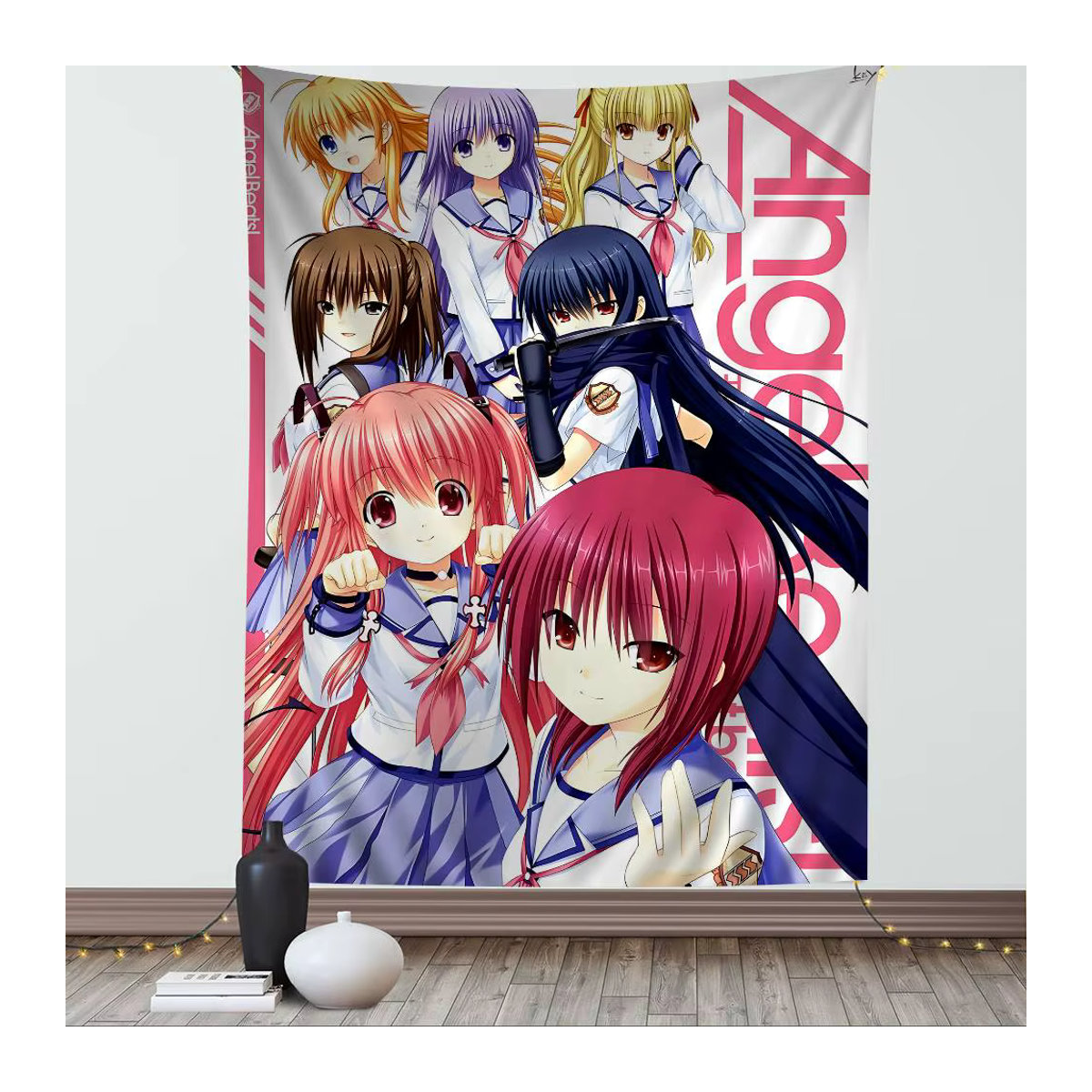 Potdemiel Angel Beats Cartoon Wandteppich in Mehrfarbig als ästhetischer Anime Wandbehang aus Textil - Bild 5