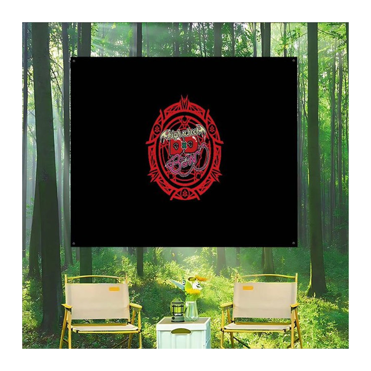 Potdemiel Anime Banner High School DxD Vintage Dekoration Schwarz Textil Hochformat - Bild 1