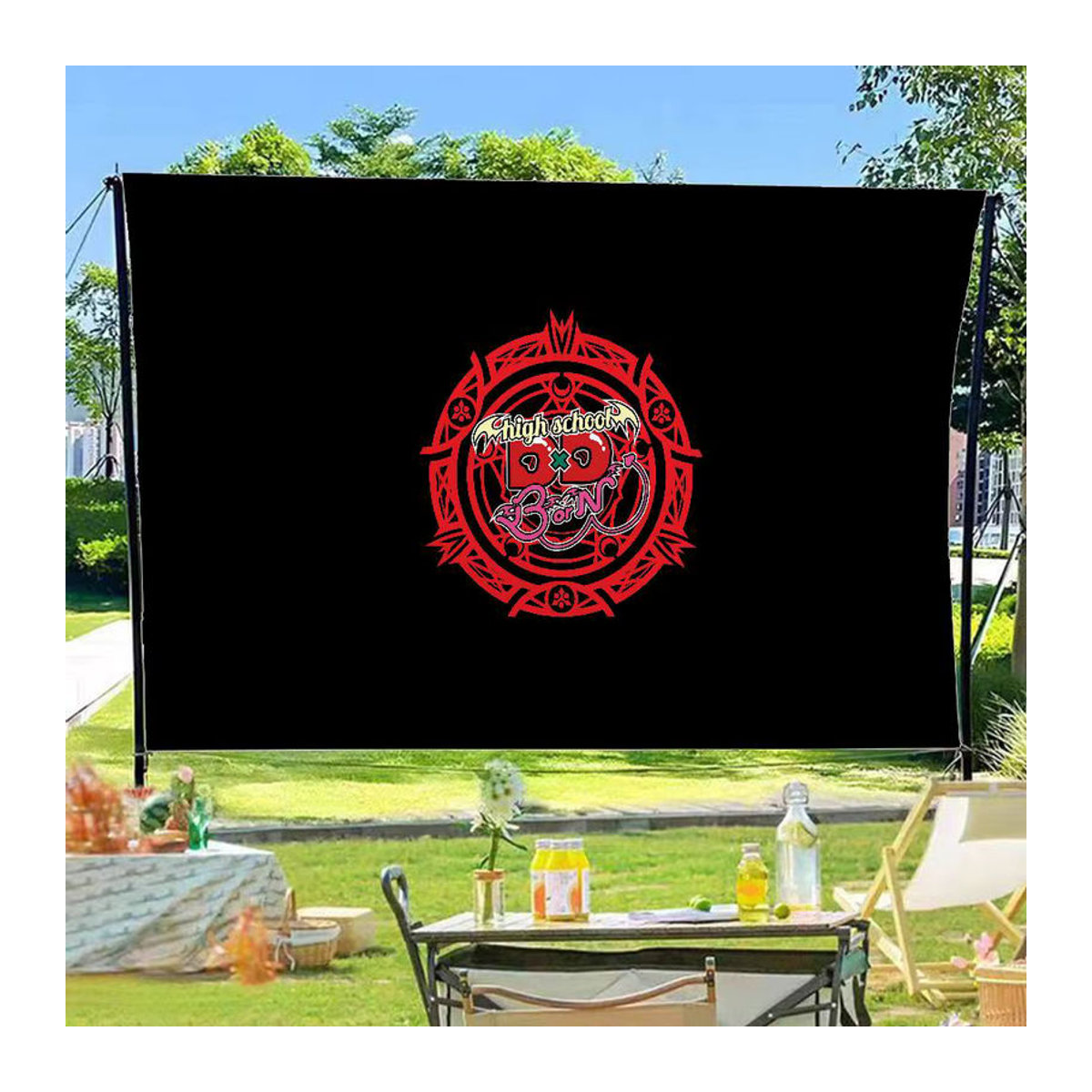 Potdemiel Anime Banner High School DxD Vintage Dekoration Schwarz Textil Hochformat - Bild 5