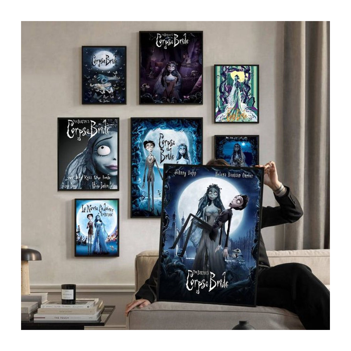 Potdemiel Anime C-Corpse Bride Vintage Poster, mehrfarbiges Porträt auf Papier, Rahmenloses Wandbild für deine Dekoration - Bild 1