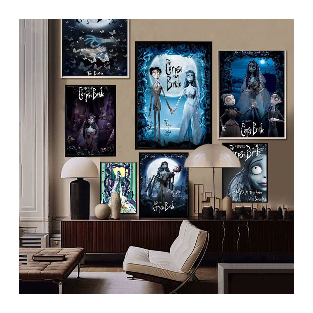 Potdemiel Anime C-Corpse Bride Vintage Poster, mehrfarbiges Porträt auf Papier, Rahmenloses Wandbild für deine Dekoration - Bild 3