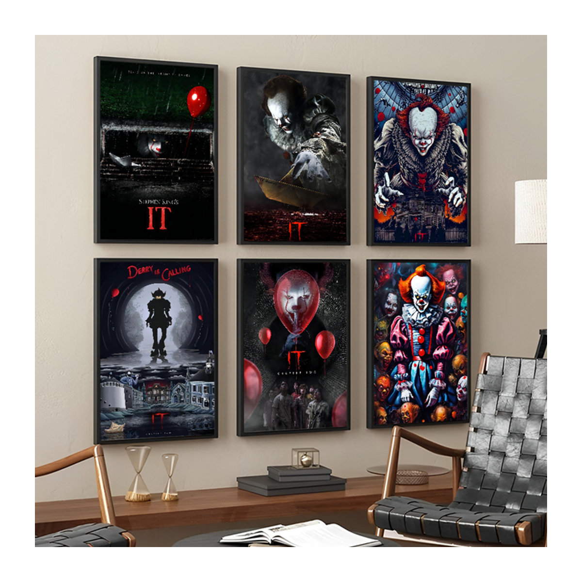 Potdemiel Anime Horror Poster als selbstklebender Wandaufkleber aus Papier in Weiß und Mehrfarbig für dein Zimmer oder Café - Bild 1