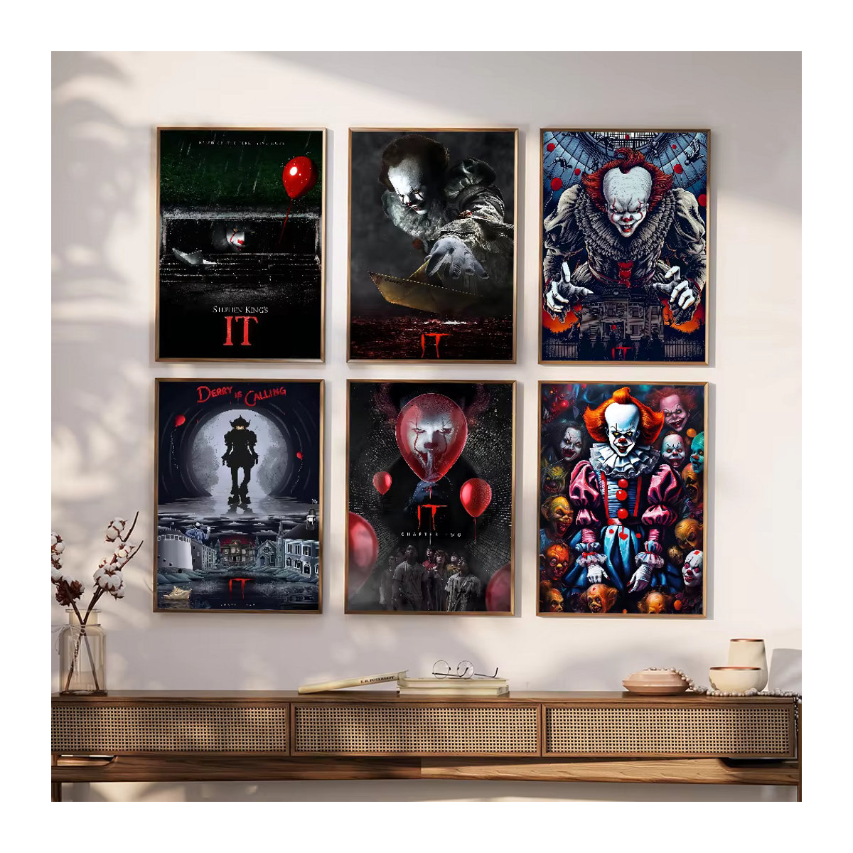 Potdemiel Anime Horror Poster als selbstklebender Wandaufkleber aus Papier in Weiß und Mehrfarbig für dein Zimmer oder Café - Bild 4