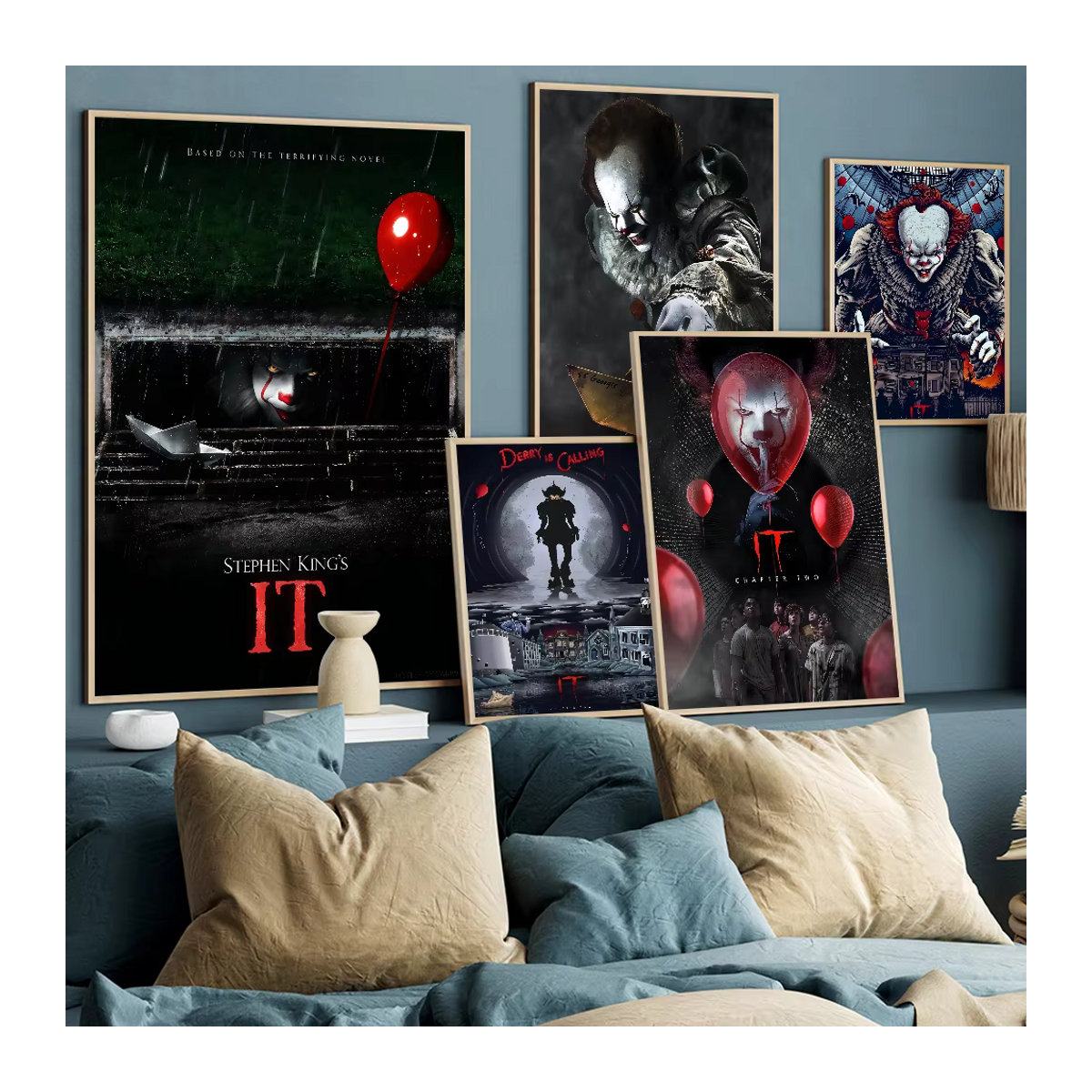 Potdemiel Anime Horror Poster als selbstklebender Wandaufkleber aus Papier in Weiß und Mehrfarbig für dein Zimmer oder Café - Bild 5
