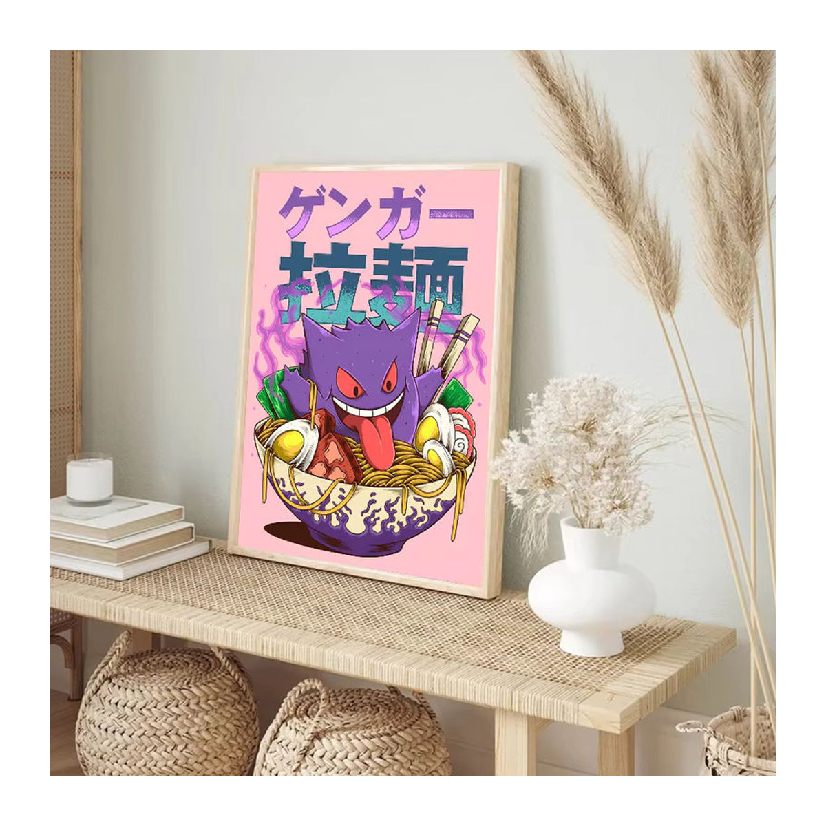 Potdemiel Anime Poster aus Leinwand für Wanddekoration, mehrfarbig, Hochformat - Bild 3