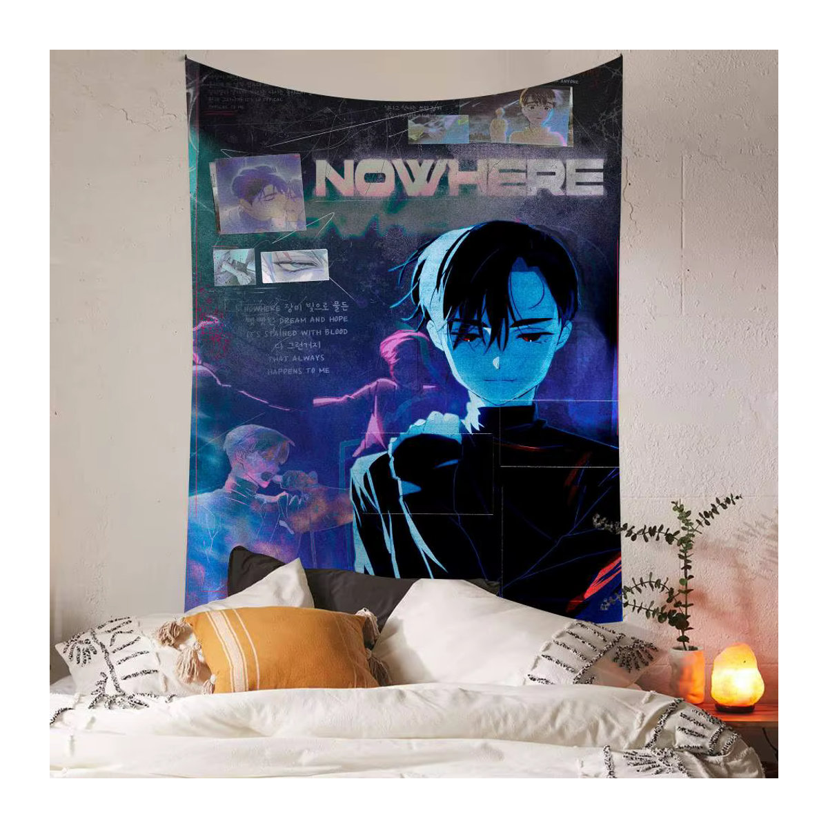 Potdemiel Anime Wandbehang Alien Bühne Ivan Till Tapisserie in Blau, Rechteckig - Bild 6