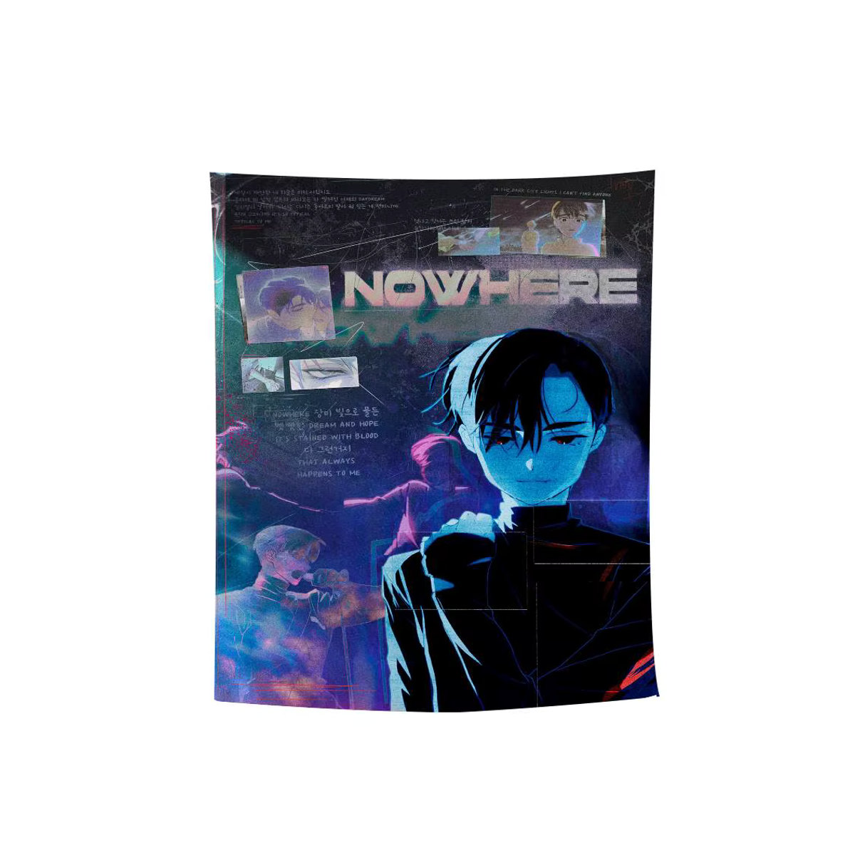 Potdemiel Anime Wandbehang Alien Bühne Ivan Till Tapisserie in Blau, Rechteckig - Bild 7