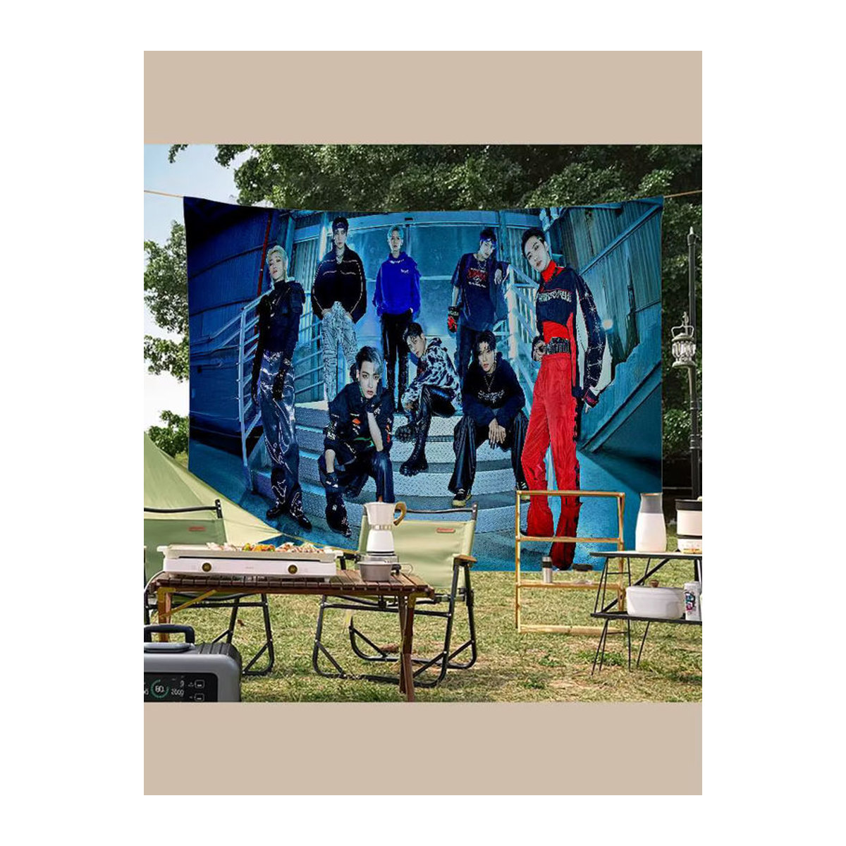 Potdemiel ATEEZ KPOP Geburtstag Banner Dekoration aus Textil in Mehrfarbig - Bild 7