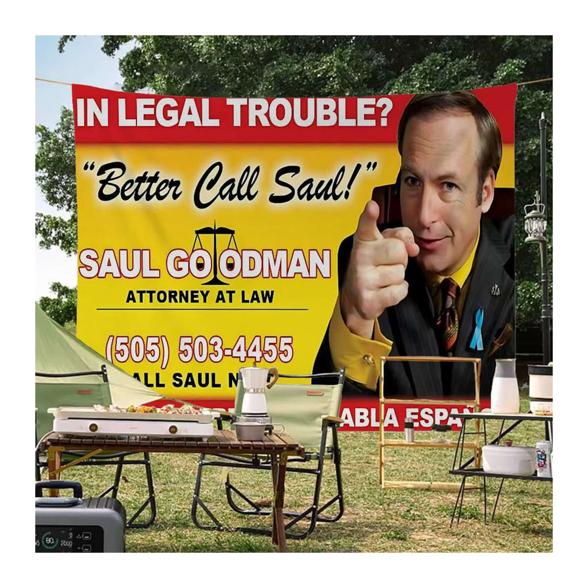 Potdemiel Better Call Saul Wandbehang Cartoon Flagge als Textil Dekoration, mehrfarbig, B: 70 cm, H: 50 cm - Bild 2