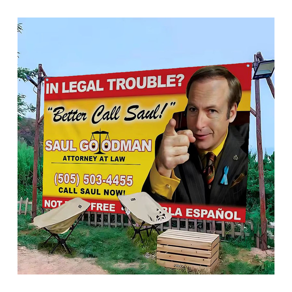 Potdemiel Better Call Saul Wandbehang Cartoon Flagge als Textil Dekoration, mehrfarbig, B: 70 cm, H: 50 cm - Bild 3