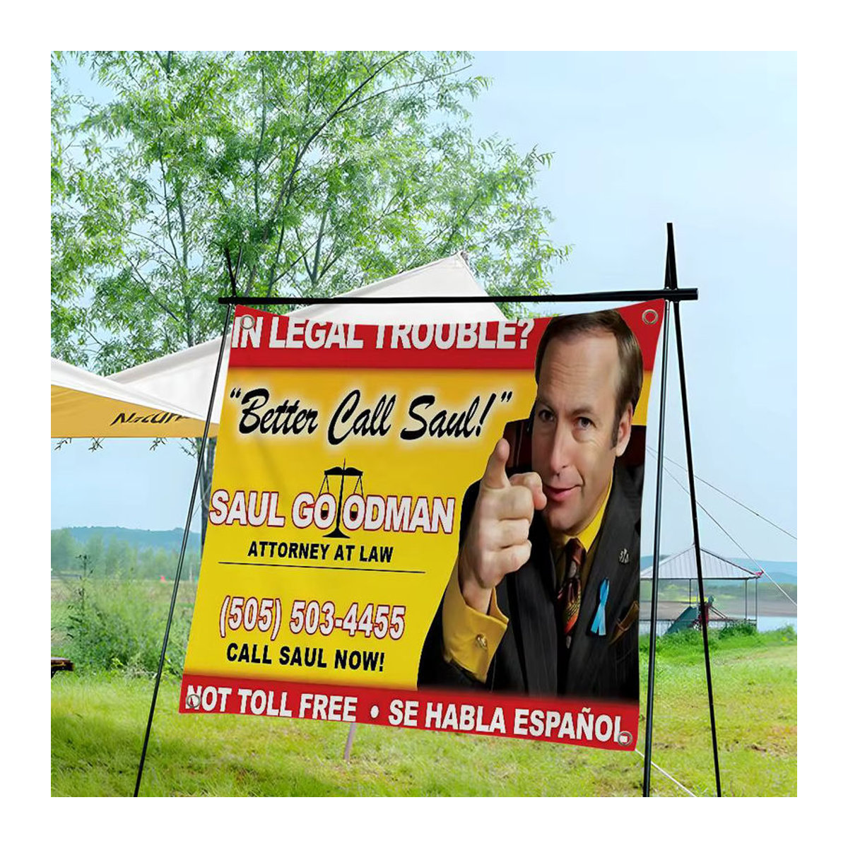 Potdemiel Better Call Saul Wandbehang Cartoon Flagge als Textil Dekoration, mehrfarbig, B: 70 cm, H: 50 cm - Bild 4