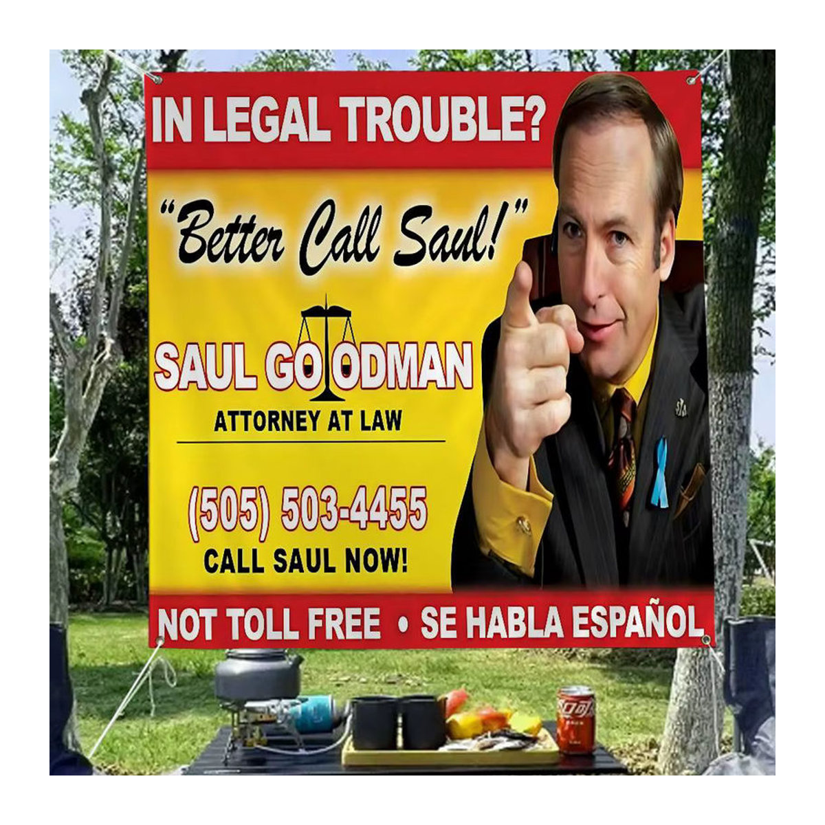 Potdemiel Better Call Saul Wandbehang Cartoon Flagge als Textil Dekoration, mehrfarbig, B: 70 cm, H: 50 cm - Bild 6