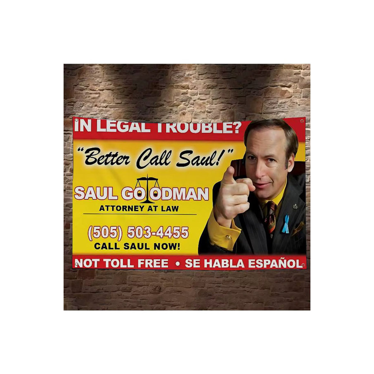 Potdemiel Better Call Saul Wandbehang Cartoon Flagge als Textil Dekoration, mehrfarbig, B: 70 cm, H: 50 cm - Bild 7