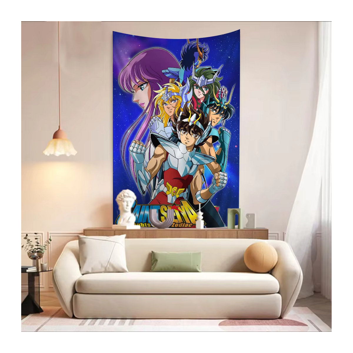 Potdemiel Boho Wandteppich Mandala Wandbehang in Mehrfarbig, Rechteckig, B/H: 70 x 70 cm - Bild 3