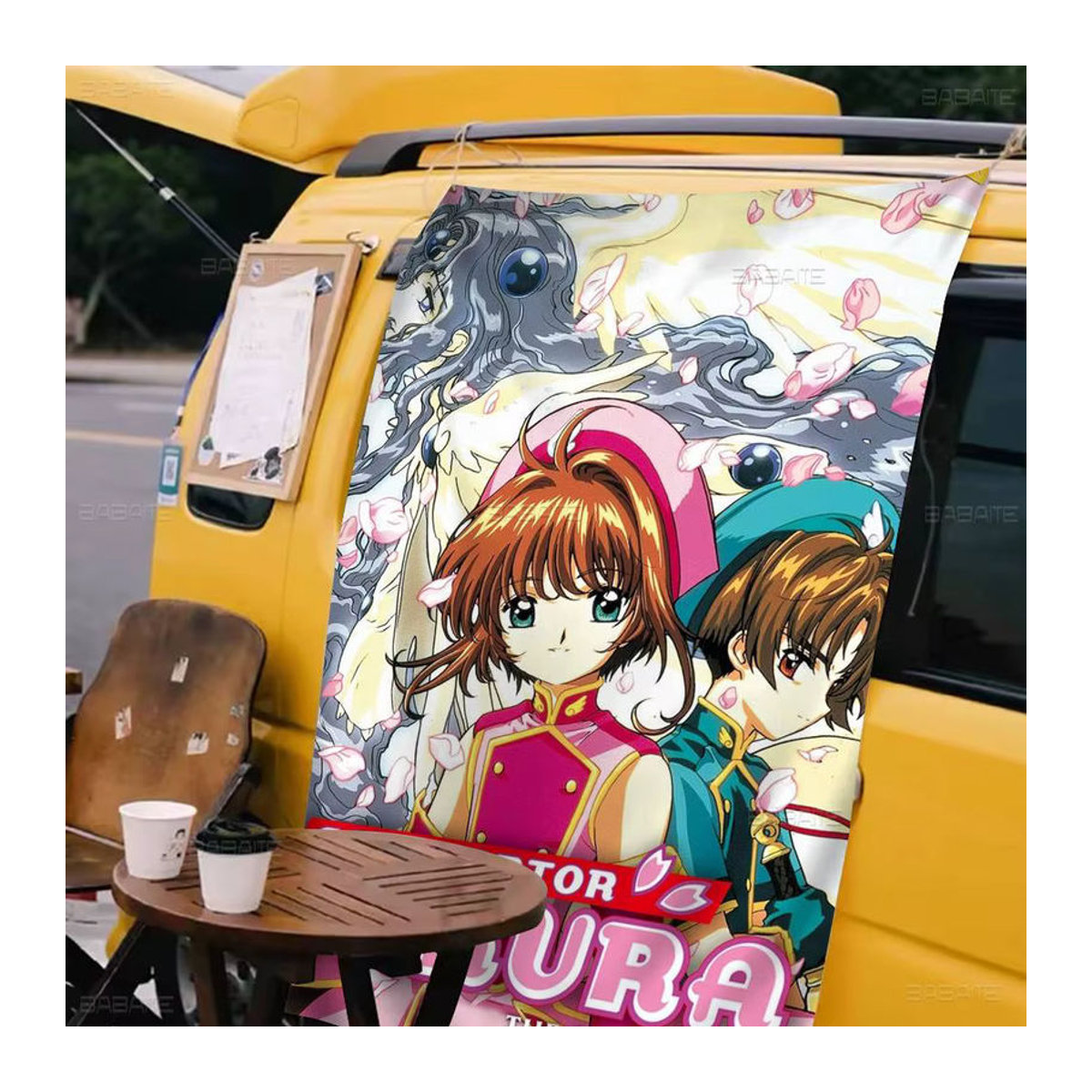 Potdemiel Card Captor Anime Sakura Wandbehang mehrfarbig aus Textil mit Aufhängestange - Bild 5