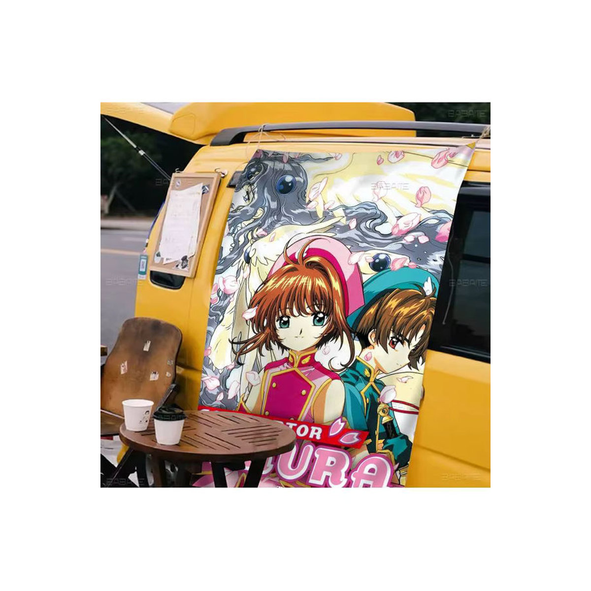 Potdemiel Card Captor Anime Sakura Wandbehang mehrfarbig aus Textil mit Aufhängestange - Bild 6