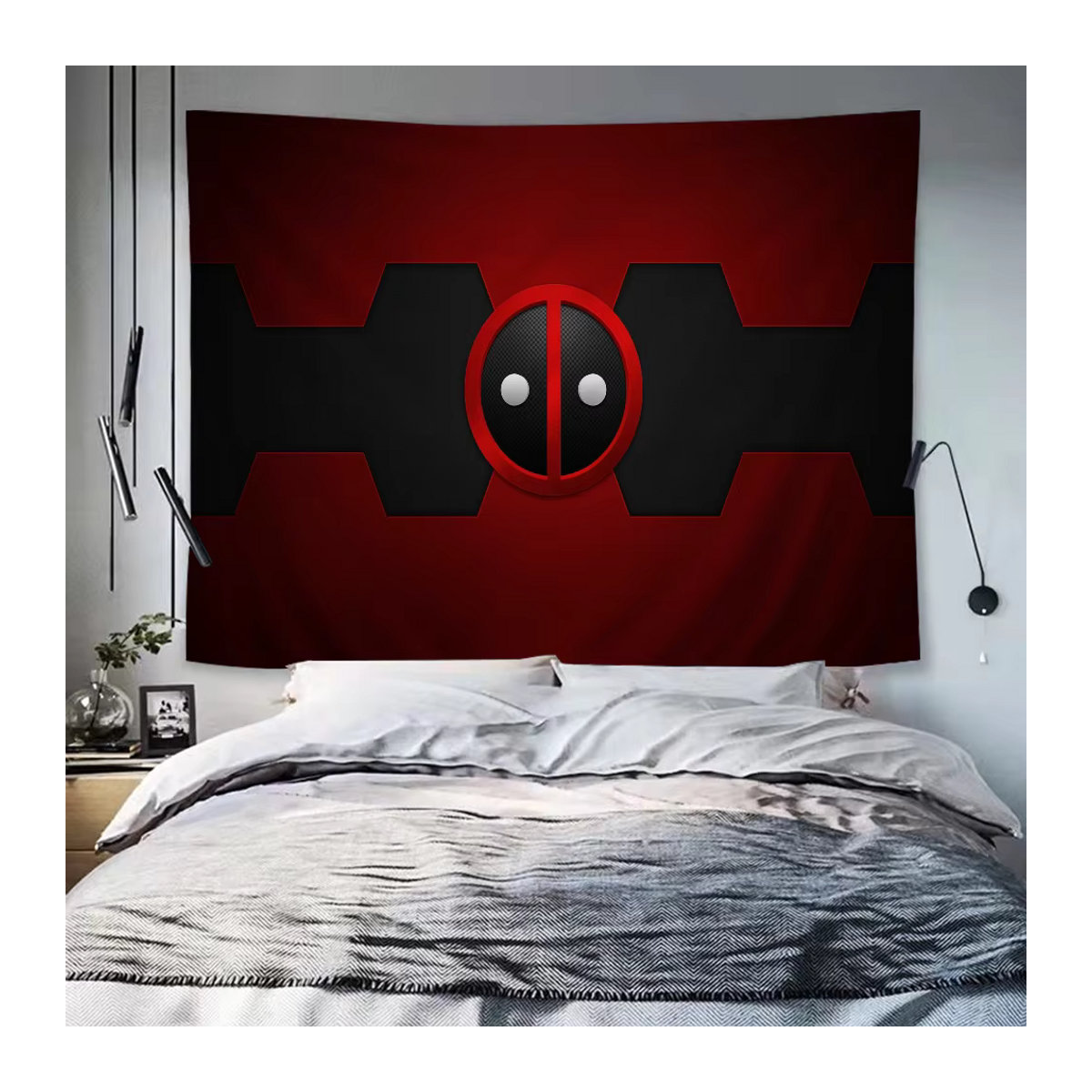 Potdemiel Deadpool Cartoon Wandbehang Textil in Rot - Bild 2