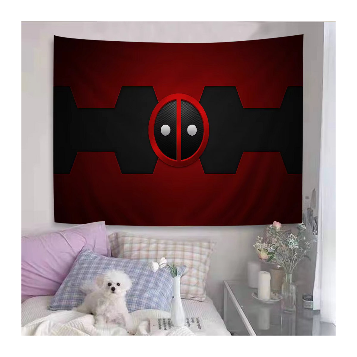 Potdemiel Deadpool Cartoon Wandbehang Textil in Rot - Bild 5