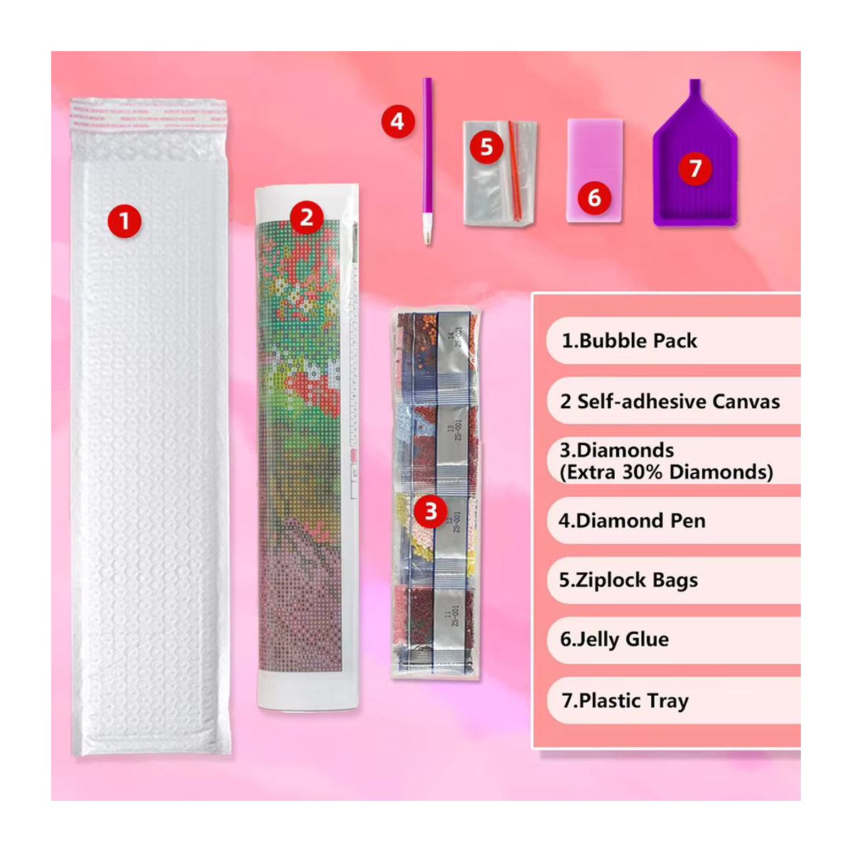 Potdemiel Diamond Painting Set DIY Mosaik Stickerei für Kinder in Mehrfarbig - Bild 2