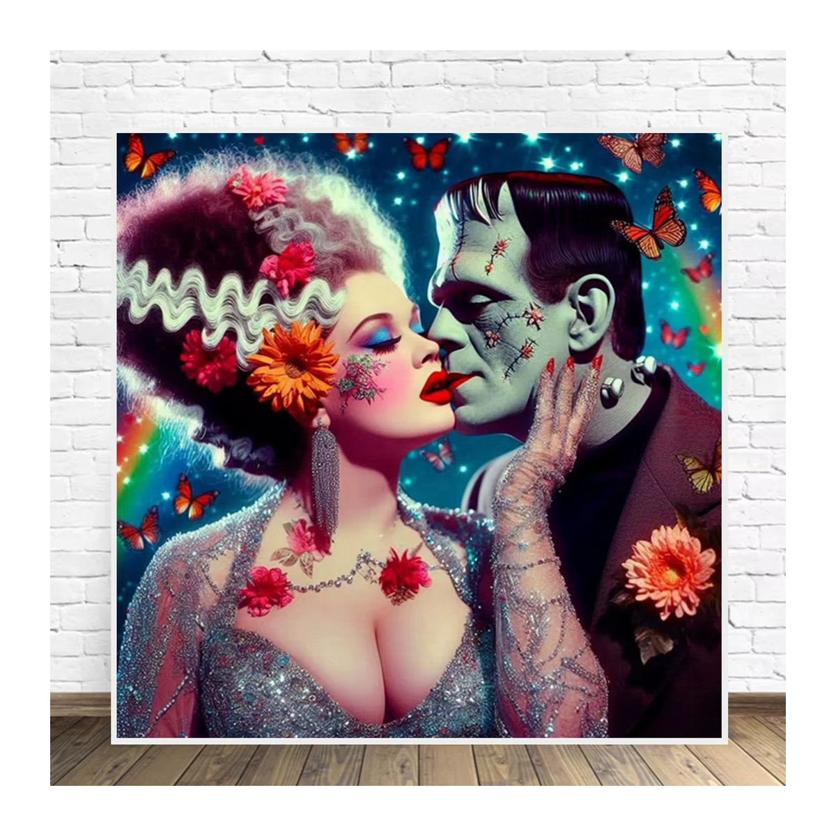 Potdemiel Die Braut von Frankenstein 5D DIY Diamant Malerei Kit Halloween Motiv Mehrfarbig - Bild 3