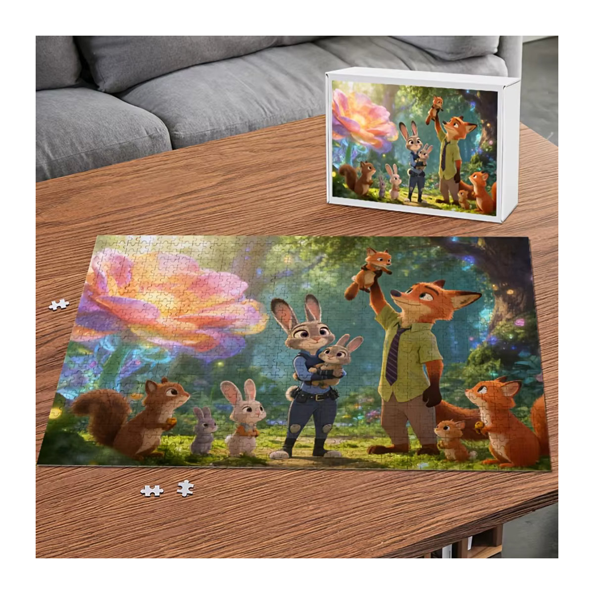 Potdemiel Disney Zootopia Judy Hopps und Nick Wilde Puzzle mit 1000 Teilen für Erwachsene, mehrfarbig, rechteckig - Bild 2