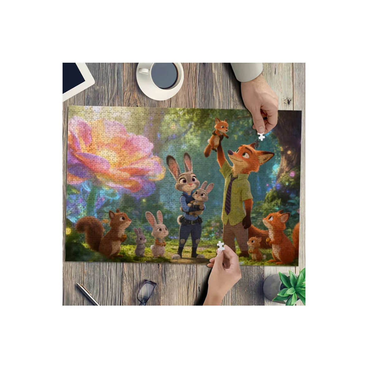 Potdemiel Disney Zootopia Judy Hopps und Nick Wilde Puzzle mit 1000 Teilen für Erwachsene, mehrfarbig, rechteckig - Bild 6