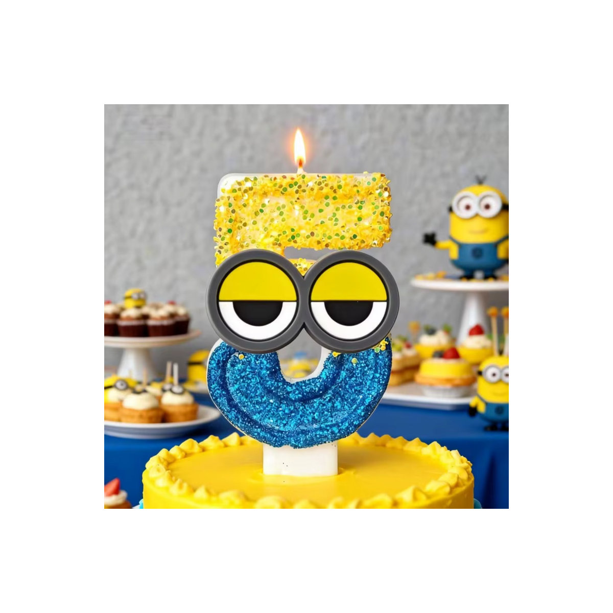 Potdemiel Figurenkerze Bananenmann Gelb als Tortenaufsatz für die Geburtstagstorte - Bild 3