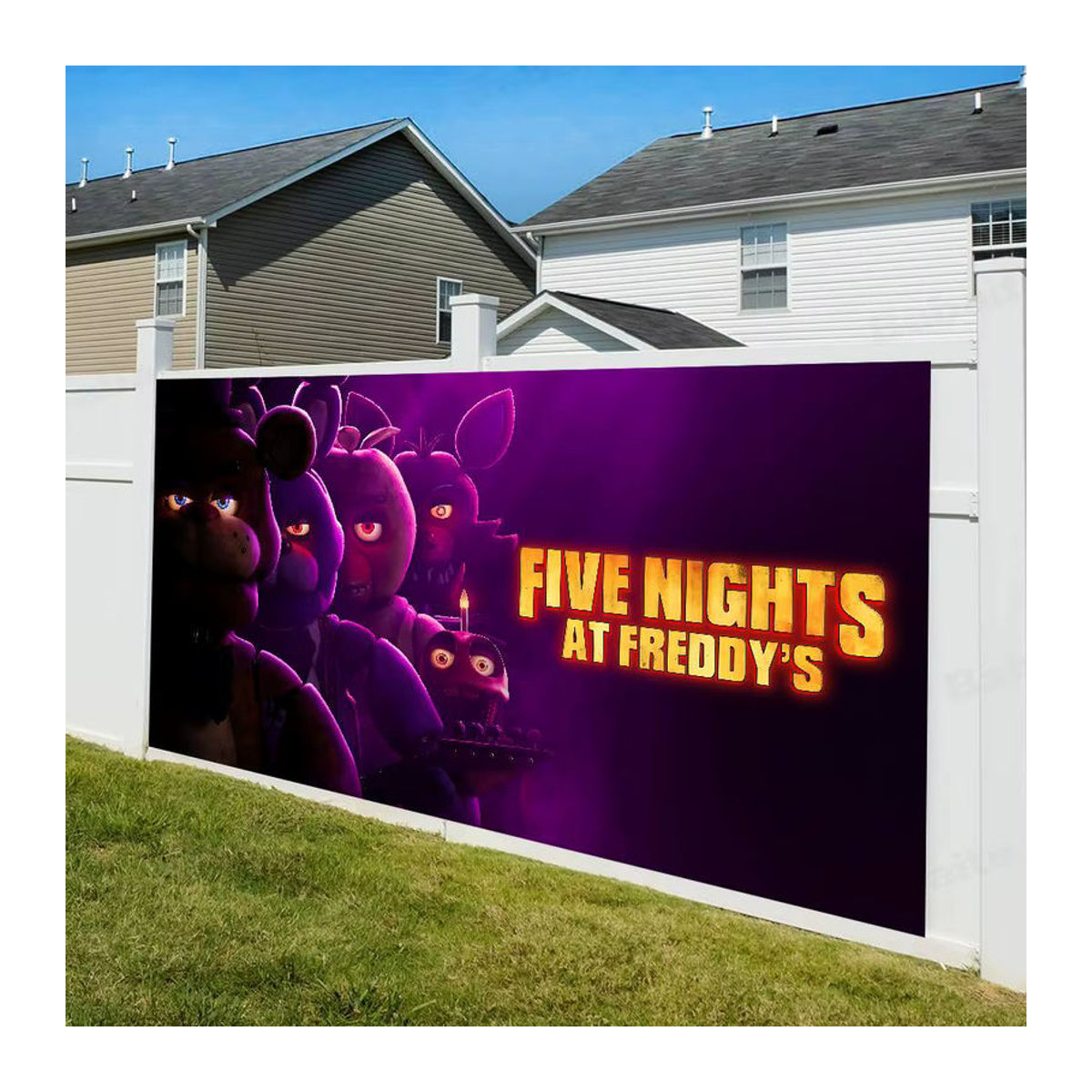 Potdemiel Five Nights At Freddys Anime Dekoration lila rechteckig für Innen- und Hofparty-Dekoration - Bild 5
