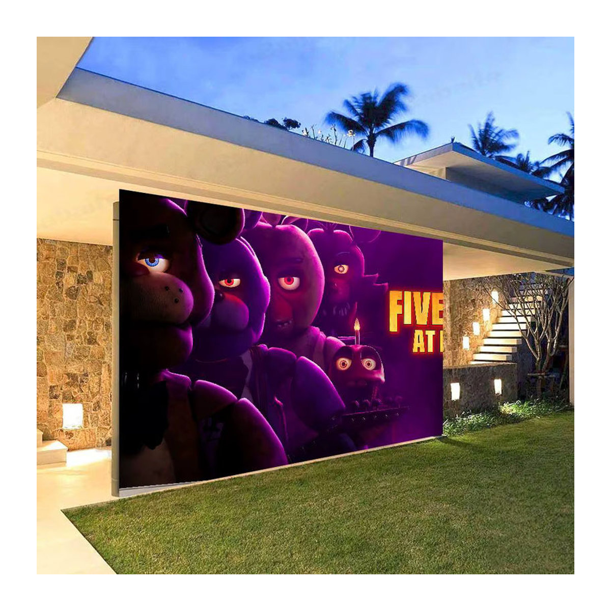 Potdemiel Five Nights At Freddys Anime Dekoration lila rechteckig für Innen- und Hofparty-Dekoration - Bild 6